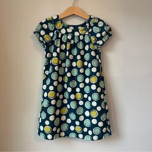 Cherokee Toddler Teal Spring Corduroy Polka Dot Puff Sleeve Shift Dress Size 3T
